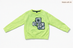 Kids Neon Lime Green Sequin Tracksuit / Co-ord Set