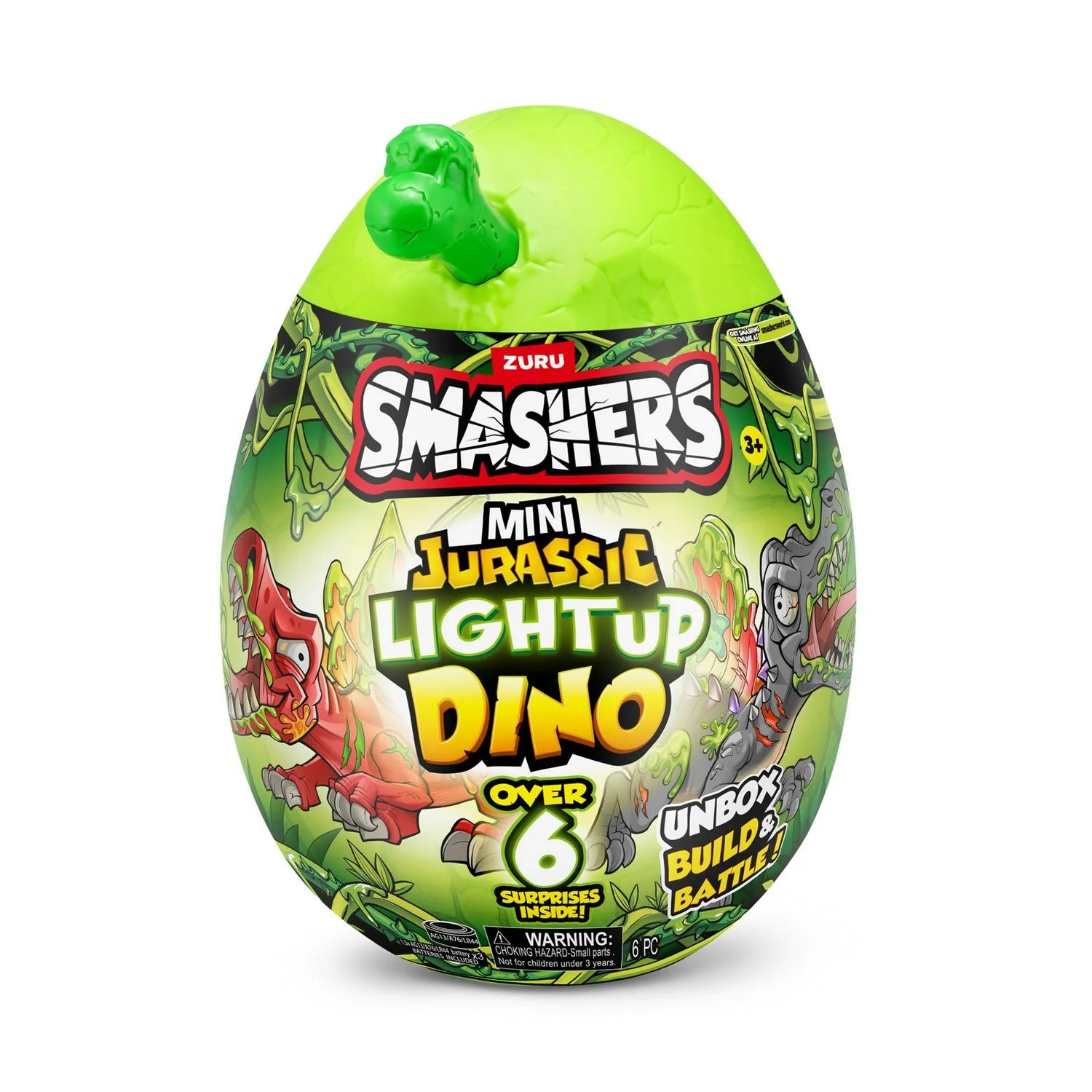 ZURU Smashers Mini Jurassic Light-Up Dino (Over 6 Surprises)