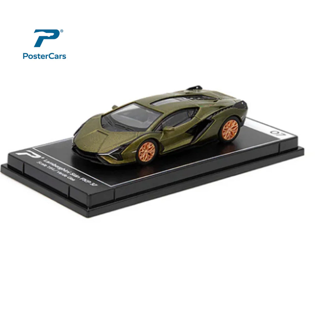 PosterCars Hypercar League Collection Lamborghini Sián FKP 37 Verde Green 1:64 Scale