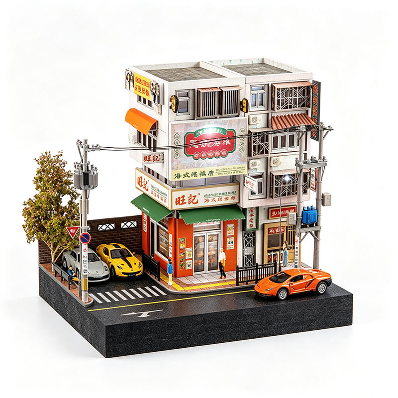 Urban Microcosm 1:64 Scale Hong Kong Style Wangji BBQ Restaurant Diorama