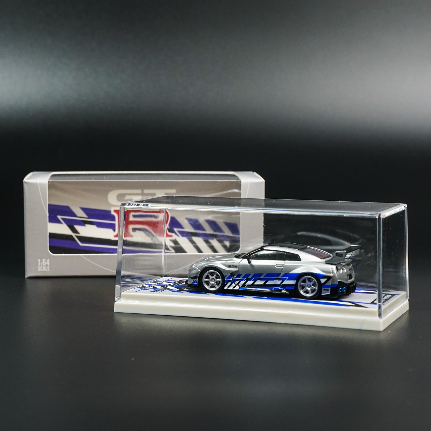TIMEMICRO Nissan GT-R R35 Silver | 1:64 Scale Limited Edition