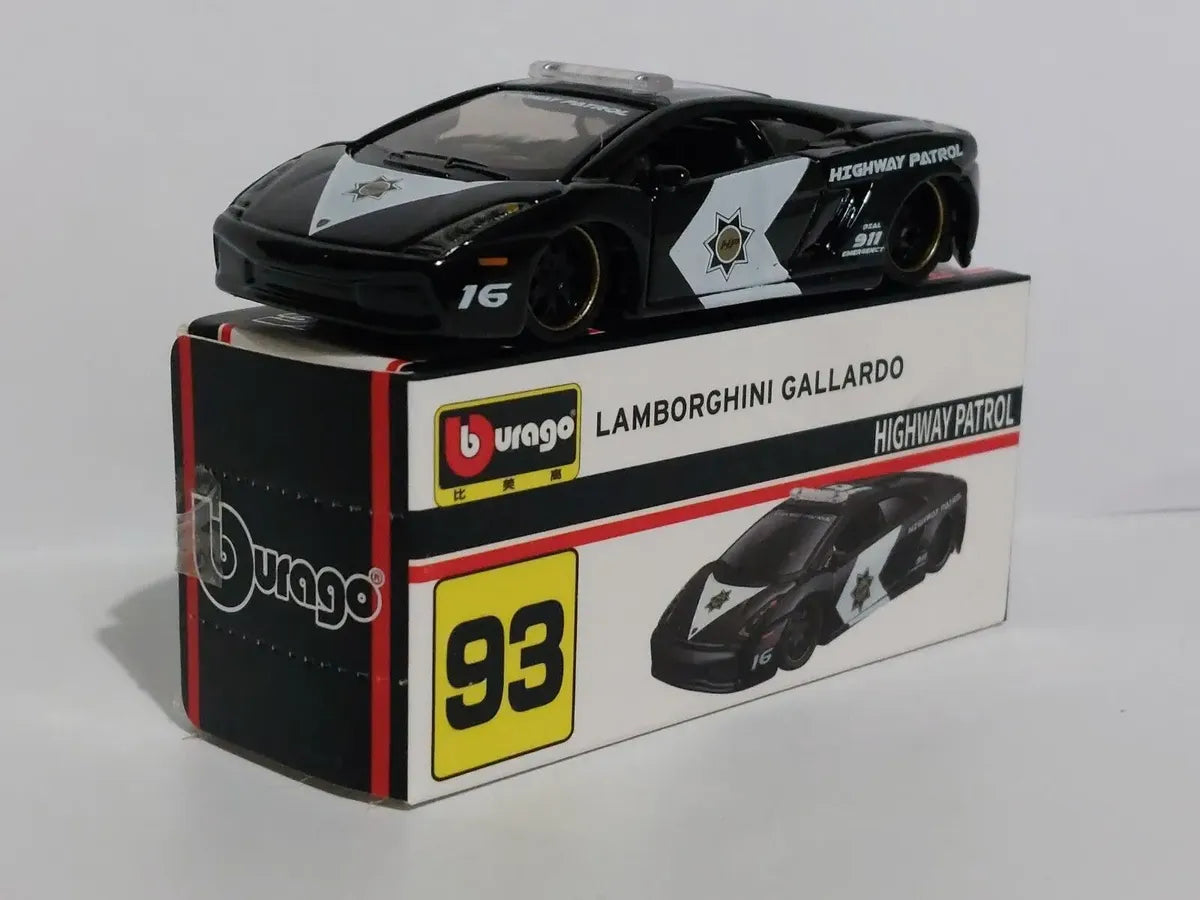 Bburago 1:64 Lamborghini Gallardo Highway Patrol Miniatura