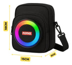 Bag Bluetooth Portable Rechargeable LED Speaker Pouch, Black