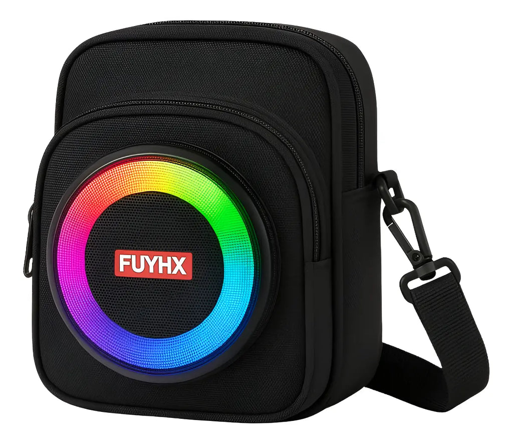 Bag Bluetooth Portable Rechargeable LED Speaker Pouch, Black