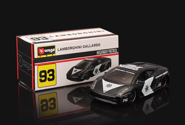 Bburago 1:64 Lamborghini Gallardo Highway Patrol Miniatura