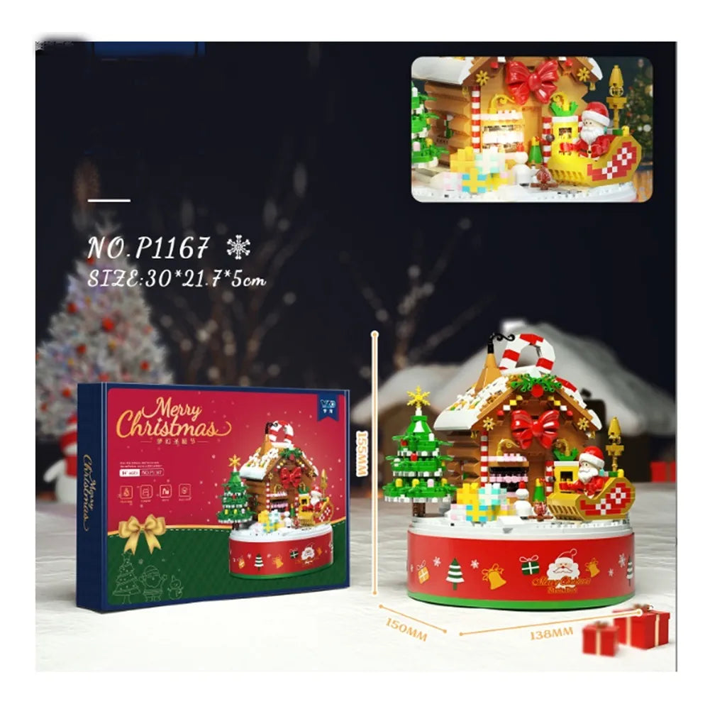 Christmas Building Blocks Festival Tree Tabletop Decorations Children's Assembly Toys Birthday Gifts Christmas Gift
