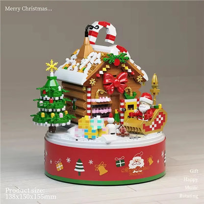 Christmas Building Blocks Festival Tree Tabletop Decorations Children's Assembly Toys Birthday Gifts Christmas Gift