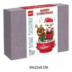 DR. STAR Building Block Set Of Santa And Reindeer With Musical Box 448