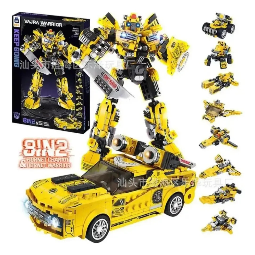 Transformers Blocks Bumblebee Warrior Keep Bb303 785 Pieces ( 8IN2 )