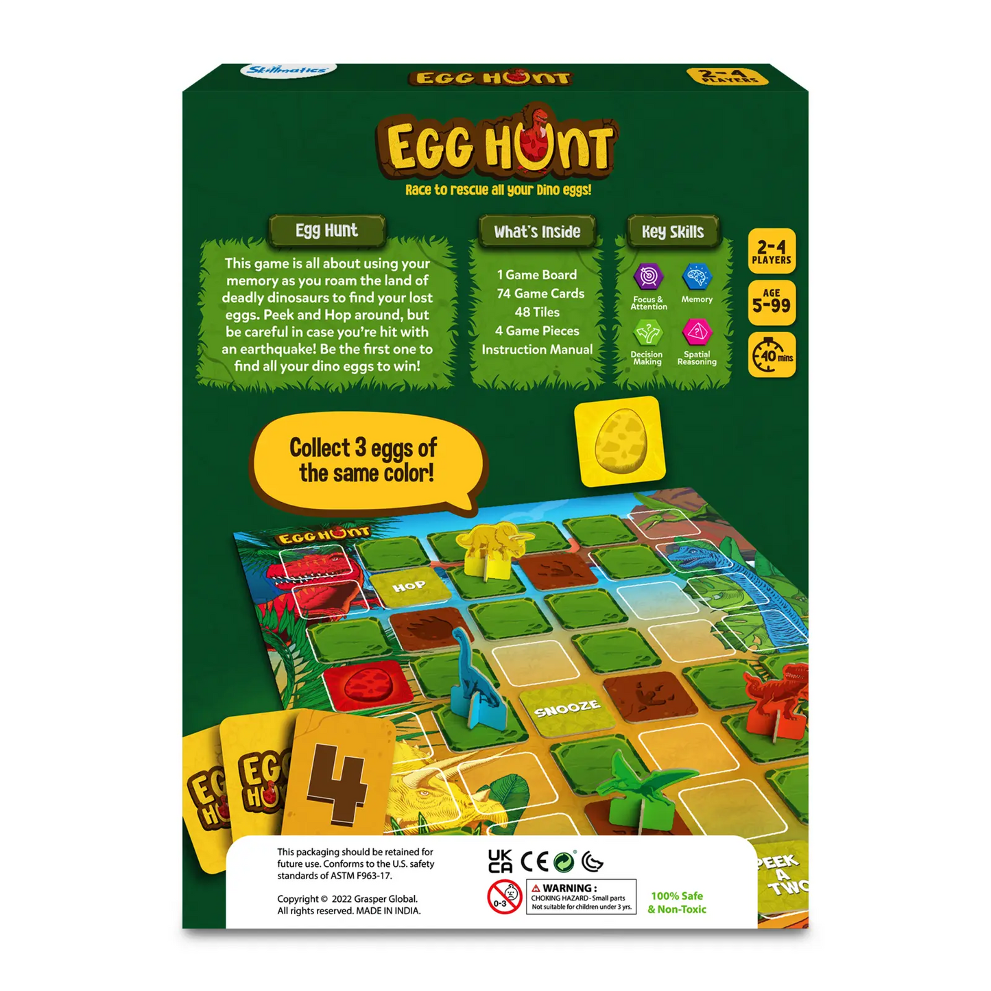 Egg Hunt : Dinosaur Themed | Memory & Strategy Game