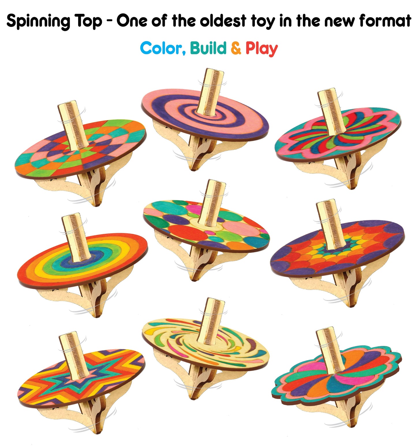 Funvention Diy Spinning Tops Mandala Art