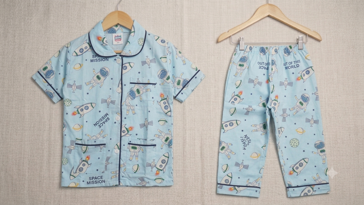 Kids Space-Themed Pajama Set