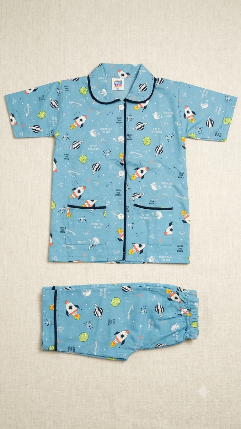 Kids Space-Themed Pajama Set