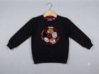 Kids Black Football Sequin Sweatshirt