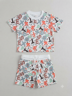 Unisex Kids' Alphabet Print Cotton Co-ord Set