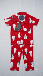 Festive Red Snowman Sleepwear Set