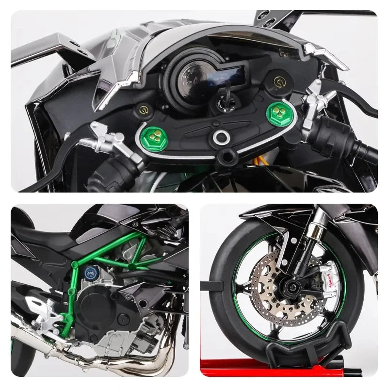 Speed Motocycle 1:9 Scale Kawasaki Ninja H2R Diecast Motorcycle Model with Display Stand