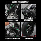 Speed Motocycle 1:9 Scale Kawasaki Ninja H2R Diecast Motorcycle Model with Display Stand