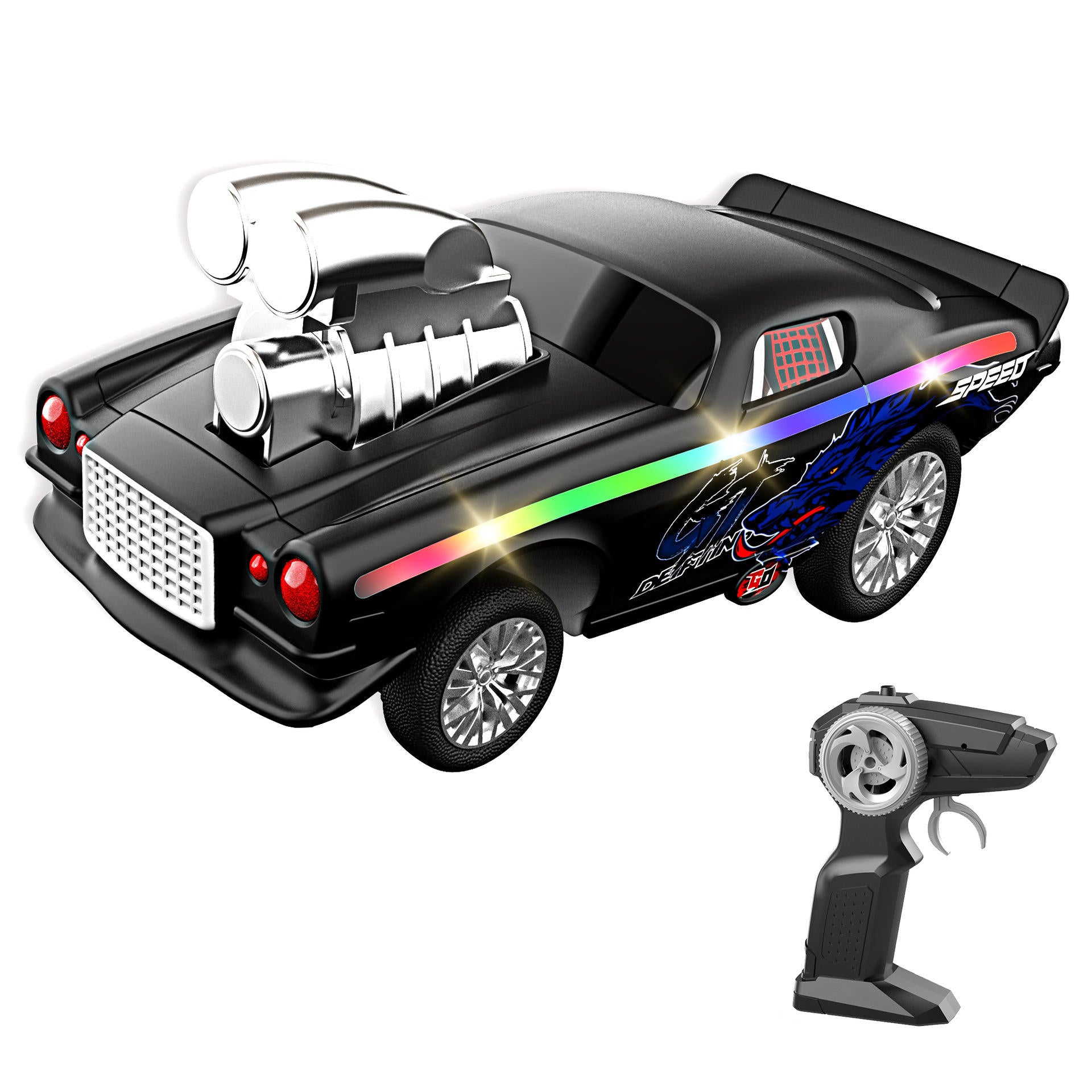 Shake Remote Control Car Kids Toy American Sport Muscle 6 Kinds Led Light Drift Car Shaking Shaking Rc Car