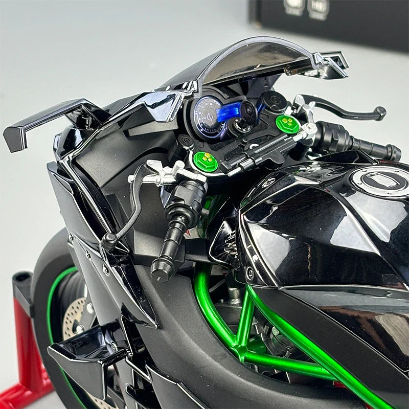 Speed Motocycle 1:9 Scale Kawasaki Ninja H2R Diecast Motorcycle Model with Display Stand