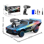 American muscle RC drift car product package with dimensions and accessories Cocoland Toys