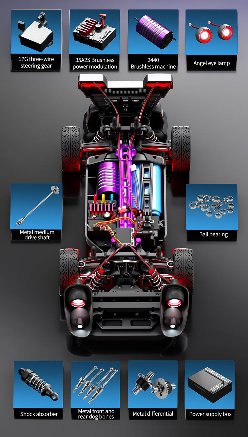 SCY 16307PRO 16307 PRO 60KM/H Brushless RC Drift Car High Speed 1:16 Remote Control RC Cars 2.4G 4WD RC Car