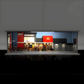 1:64 Scale McDonald's  Diorama Car Garage Model Lighting Car Parking Lot Scene Display Model