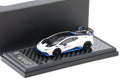 1:64 LCD Models Lamborghini Huracan STO Coupe White/ Blue