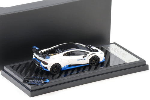 1:64 LCD Models Lamborghini Huracan STO Coupe White/ Blue