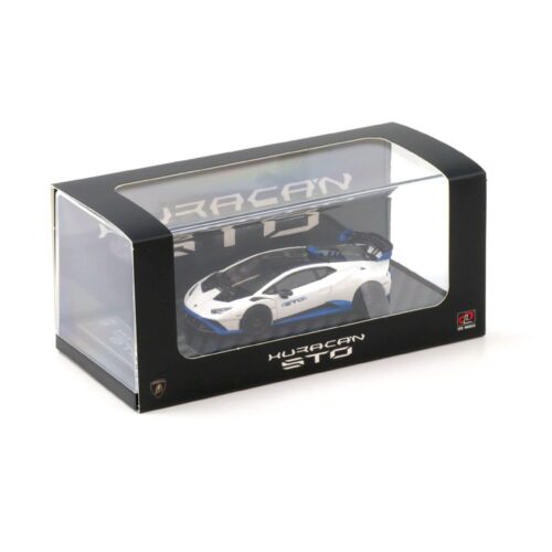 1:64 LCD Models Lamborghini Huracan STO Coupe White/ Blue