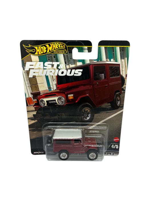 Hot Wheels Premium Fast &amp; Furious Toyota Land Cruiser FJ43 for 3 Years &amp; Above (Red
