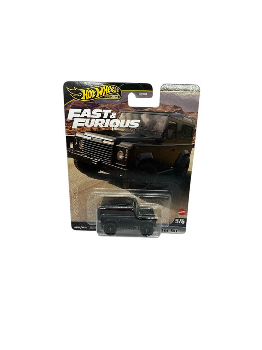 EXCLUSIVES Hot Wheels Premium Fast &amp; Furious Furious Land Rover Defender 90 - Black - 2023 Card