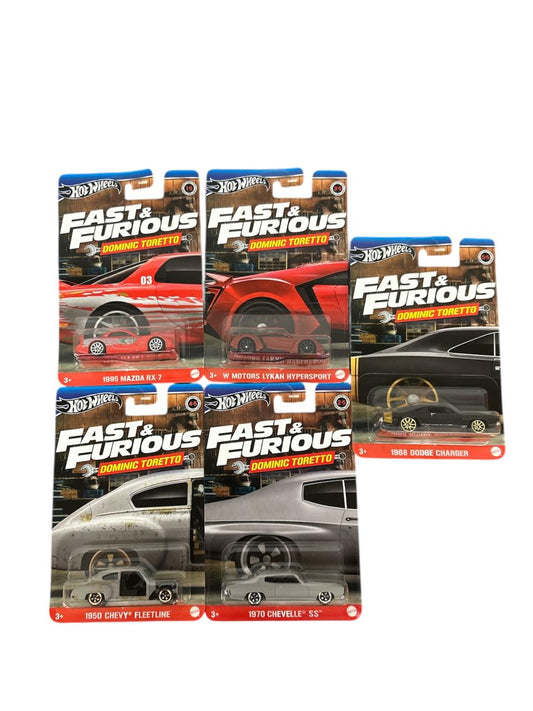 Hotwheels Fast & Furious Dominic Toretto Set Of 5