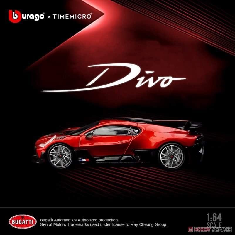 Bugatti Divo Red 1:64 Burago x Timemicro