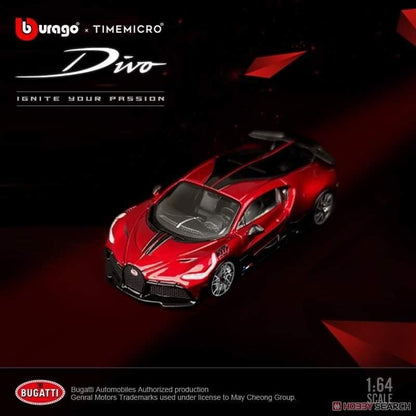 Bugatti Divo Red 1:64 Burago x Timemicro