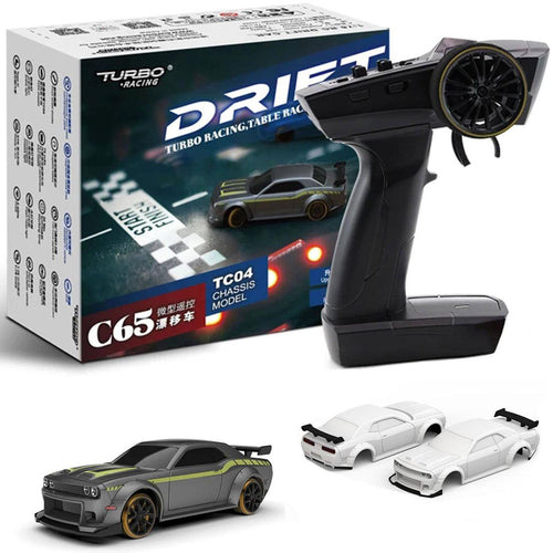 Turbo Racing C65 1:76 drift RC car with remote controller, interchangeable body shells and retail box Cocoland Toys