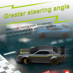 Turbo Racing 1:76 Scale Drift RC Car C65 with Gyro Mini Full Proportional RTR 2.4GHZ Remote Control with 2 Replaceable Body Shell