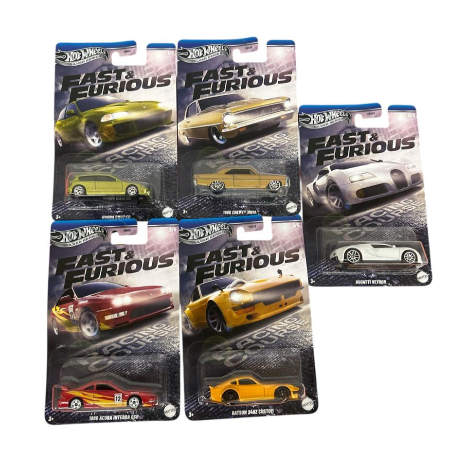 Hotwheels Fast & Furious Racing Course Series Set Of 5