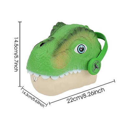 TOYARTSY Dinosaur Head Pouch Kit - Dinosaur Toy Animal Toys Storage Bag, Realistic and Fun Kids Dinosaur Sling Bag for Children's Day Christmas Winwon
