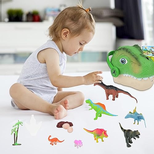 TOYARTSY Dinosaur Head Pouch Kit - Dinosaur Toy Animal Toys Storage Bag, Realistic and Fun Kids Dinosaur Sling Bag for Children's Day Christmas Winwon