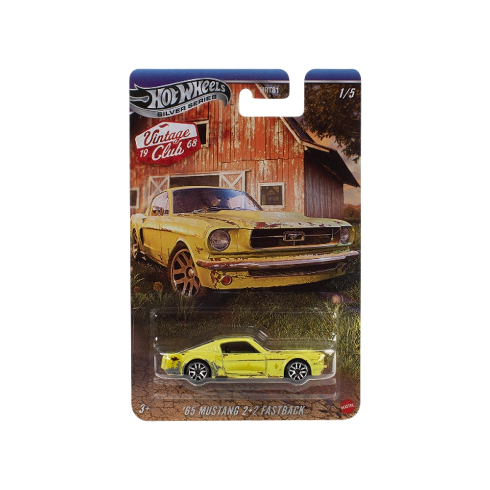 Hot Wheels '65 Mustang 2+2 Fastback 2025 Silver Series Vintage Club 1:64 Scale ( Imported )