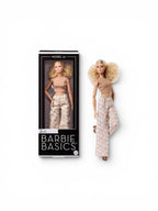 Barbie Basics Model Collector Fashion Doll 07 with Blonde Hair & White Print Pants, Universal-fit Fashions & Posable Body