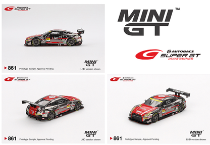 MINI GT Nissan GT-R NISMO GT3 #11 "GAINER TANAX GT-R" from the 2023 SUPER GT SERIES.
