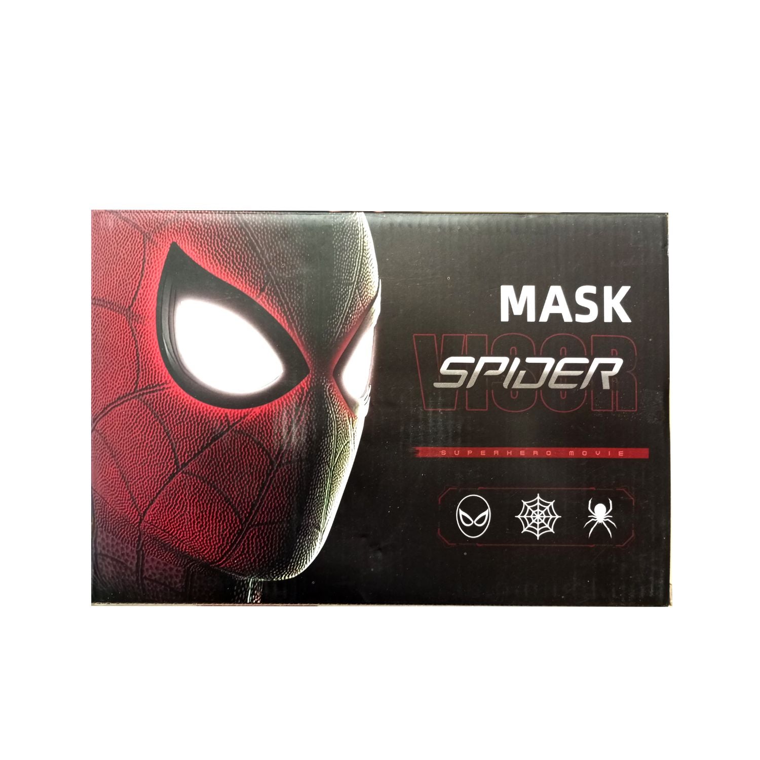 Spider-Man Blinking Cosplay Mask with Jaw/Chin Control Mechanism