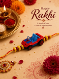 Hot Wheels Style Spiderman Car Rakhi
