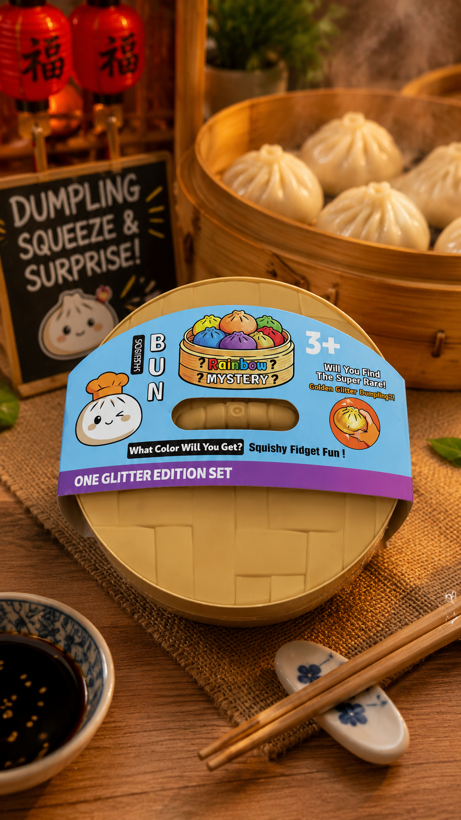 Rainbow Mystery Glitter Dumpling Squishy Edition Big Size Random 1 (Pack Of 1)