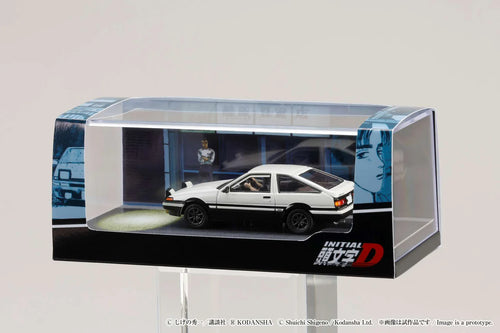 1/64 Scale Toyota SPRINTER TRUENO GT APEX AE86 / INITIAL D VS Takeshi Nakazato With Takumi Fujiwara Figure