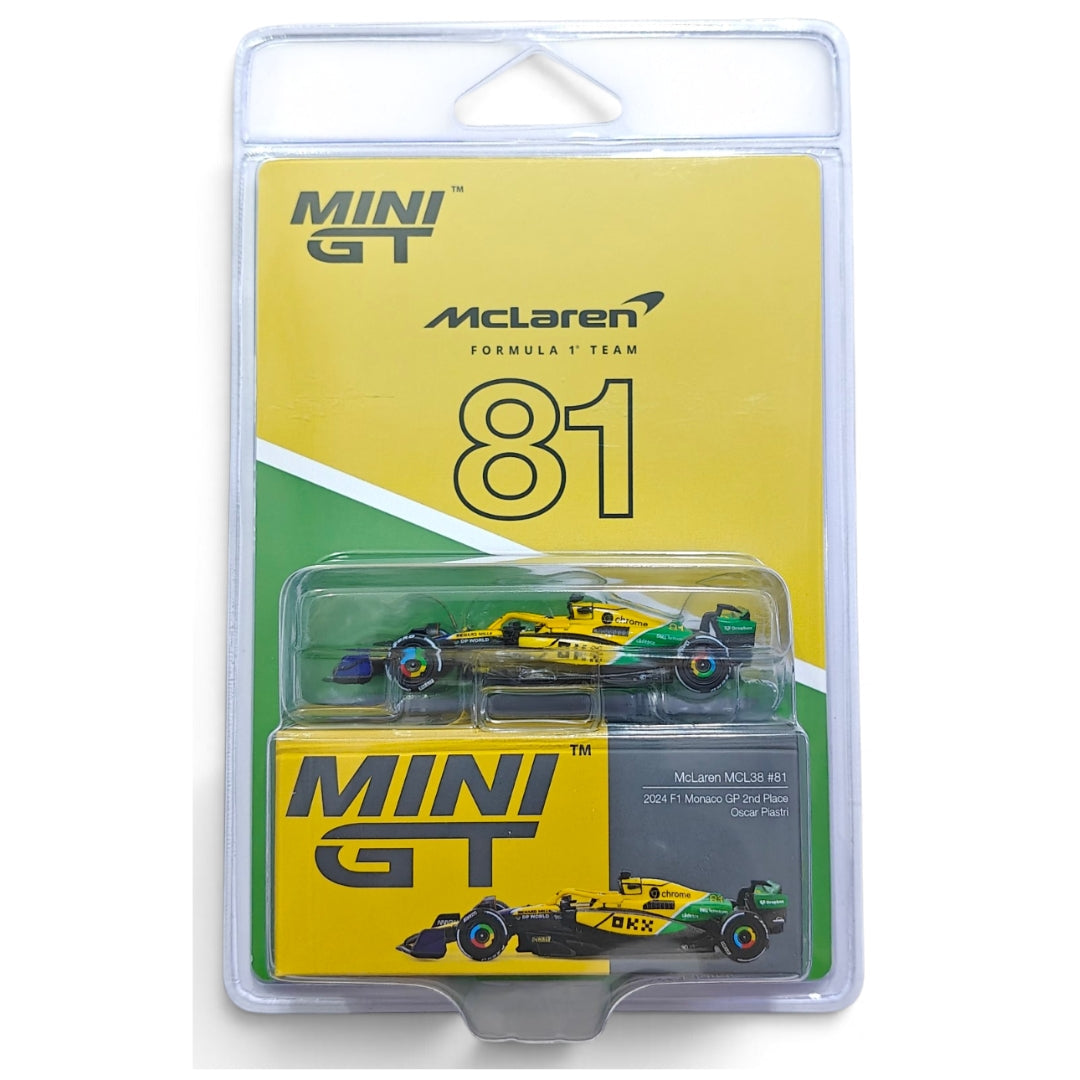 McLaren MCL38 #81 Oscar Piastri 2024 F1 Monaco GP 2nd Place Blister