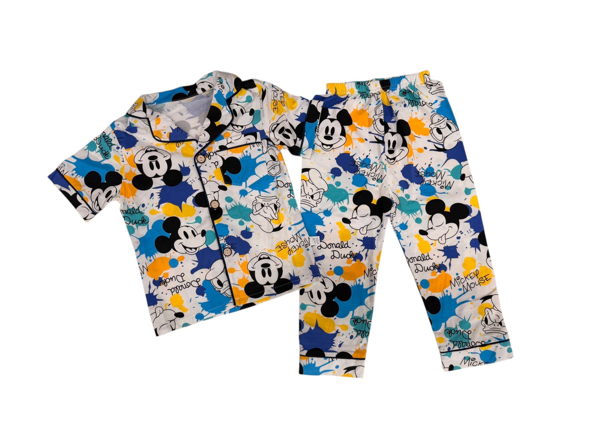 Vibrant Disney Splash Art Kids Pajama Set