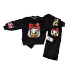 Girls Daisy Duck Fleece Long Sleeve Sweatshirt and Sweatpants Set